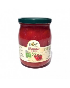 Sauce tomate avec tomates cerises entières BIO